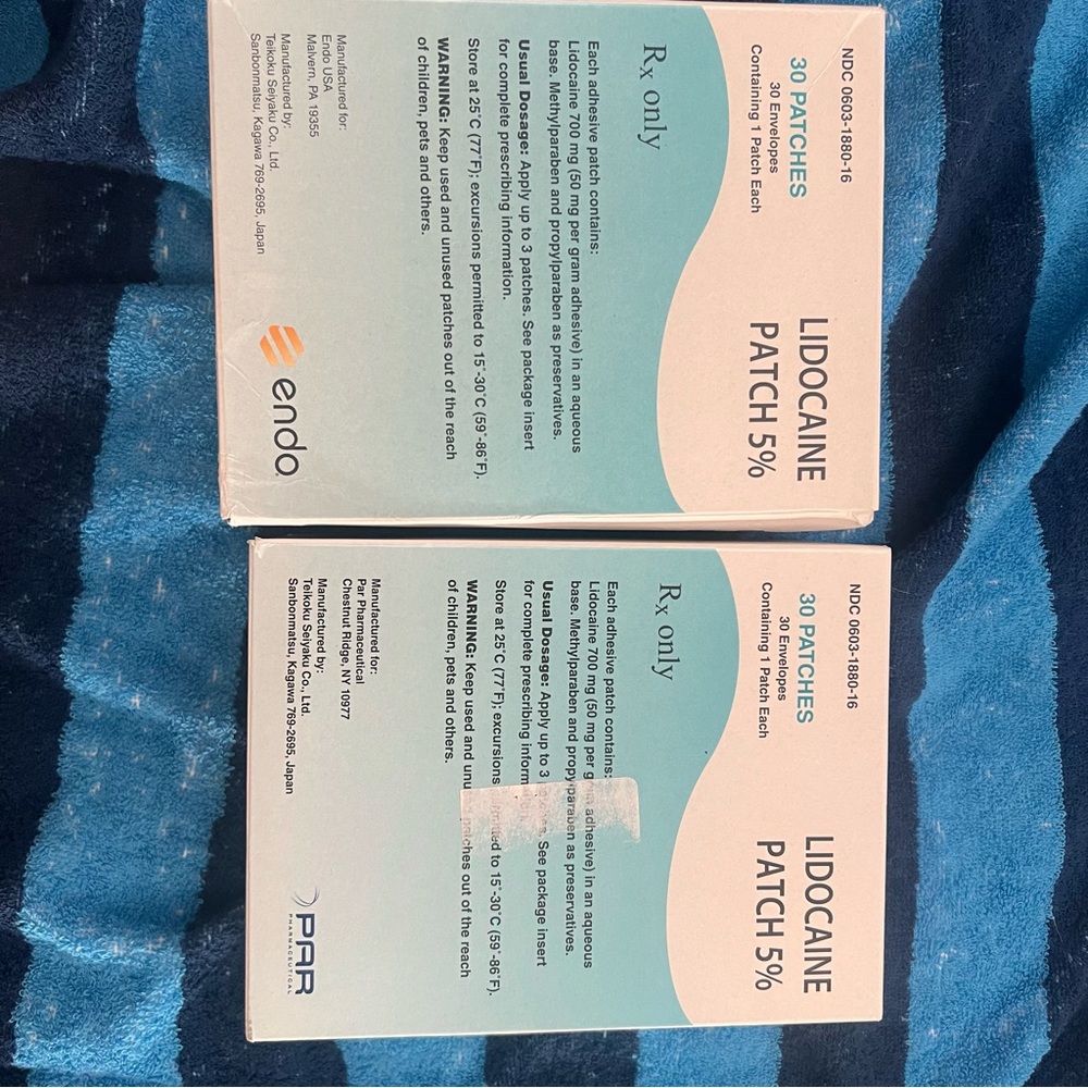 Lidocaine Patch 5% – Soothing Pain Relief Patch 30 count x2 boxes  brand new
